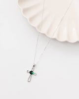 Bottled Up Designs Handmade Recycled Antique Bottles Sterling Silver At The Cross Necklace (Mason Jar Aqua)