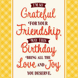 Prime Greetings Friend Birthday Card, Made in America, Eco-Friendly, Thick Card Stock with Premium Envelope 5in x 7.75in, Packaged in Protective Mailer