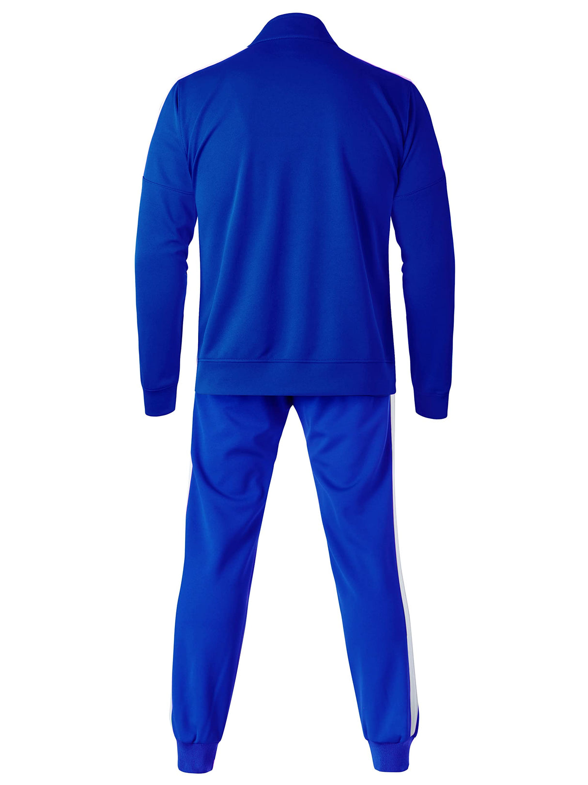 Hat and Beyond Mens Made in USA Premium Track Jacket & Pants Striped Sweatsuit Athletic Casual Essentials Gym
