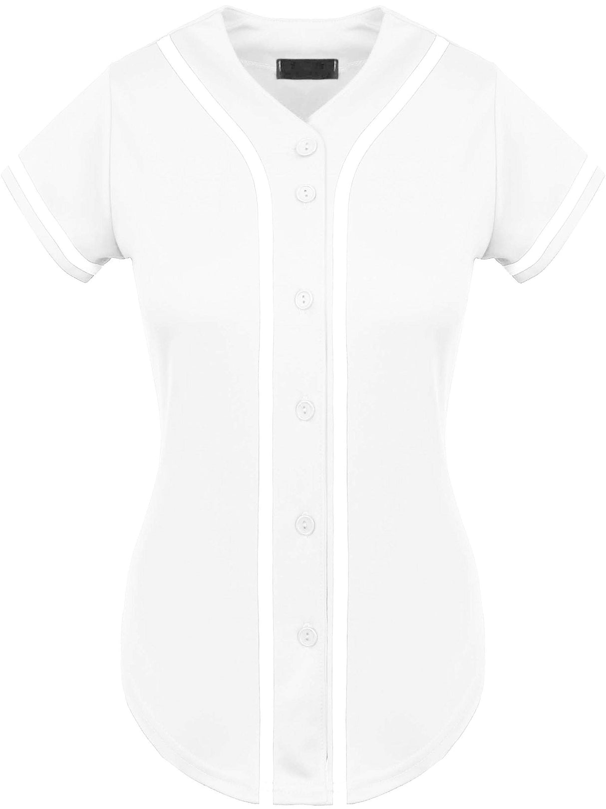 Hat and Beyond Womens Baseball Jersey Button Down Tee Short Sleeve Softball Active Shirts Made in USA