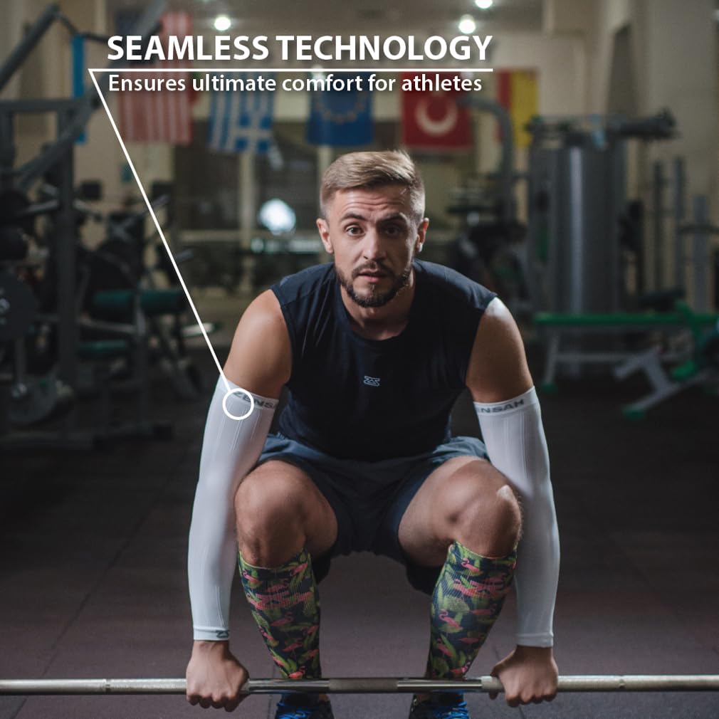 Zensah Compression Arm Sleeves - Sun, UV Protection, Thermal Regulating Sleeve, Made in USA