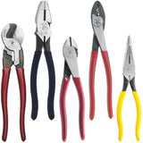 Dipped Plier Kit, Diagonal-Cutting, Needle-Nose, Side-Cutting High Leverage Linesman Pliers, Cutter and Crimper, 5-Piece