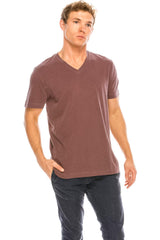 YURO-K Men's Short Sleeve V-Neck T-Shirt Premium Cotton Classic Short Sleeve V-Neck T-Shirt