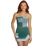 Lojobands Women's Tailgate Outfit College Two Tone Color Block Tube Top Made in USA One Size Fits Most