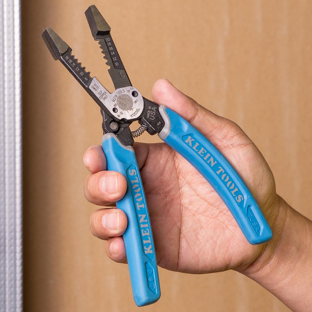 Klein Tools K12035 Klein-Kurve Wire Cutters, Heavy Duty Wire Stripping Tool, Made in USA