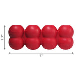 KONG Goodie Ribbon - Stuffable Natural Rubber Dog Toy - with Four Fillable Goodie Grippers for Enrichment Play - Bone-Shaped Chew Toy - for Small Dogs