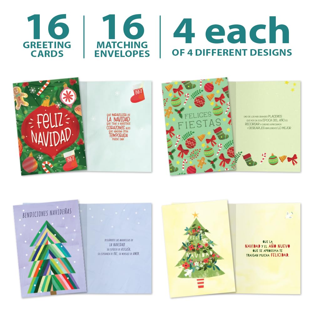 Tree-Free Greetings - Christmas Greeting Cards - Artful Designs - 16 Assortment Cards + Matching Envelopes - Made in USA - 100% Recycled Paper - 5"x7" - Christmas Critters (GP54096)