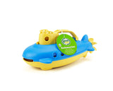 Green Toys Submarine in Yellow & blue - BPA Free, Phthalate Free, Bath Toy with Spinning Rear Propeller. Safe Toys for Toddlers, Babies