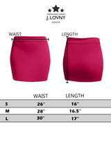 J. LOVNY Women's Elastic Waistband Stretch Bodycon Mini Length Pencil Skirt Made in USA