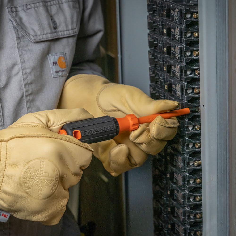 Klein Tools 1005RINS Insulated Pliers, Made in USA, Cutting / Crimping Tool for Insulated and Non-Insulated 10 to 22 AWG Wire and Connectors,1000V Rated