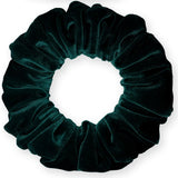 Velvet Scrunchies Jumbo Size Plush Big Ponytail Holders Thick Braided Locked Hair Big Made in the USA Green Pine