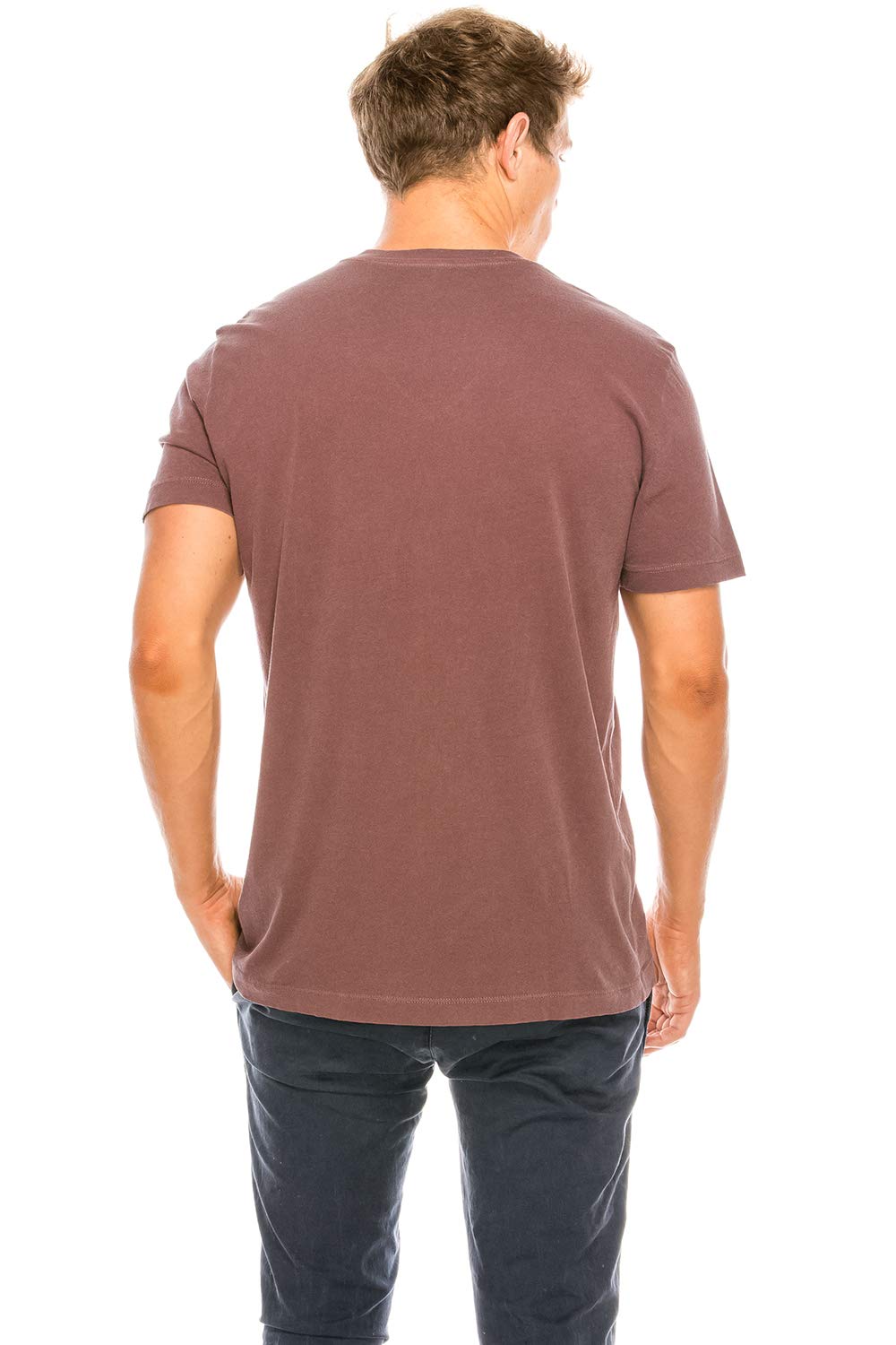 YURO-K Men's Short Sleeve V-Neck T-Shirt Premium Cotton Classic Short Sleeve V-Neck T-Shirt