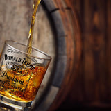 Donald Trump Whiskey Label 100% MAGA 10.5 oz Whiskey Glass for Dad, Gift for Husband, Stepfather Gift Idea, Unique Gifts for Men, Trump Stuff, Maga Merch