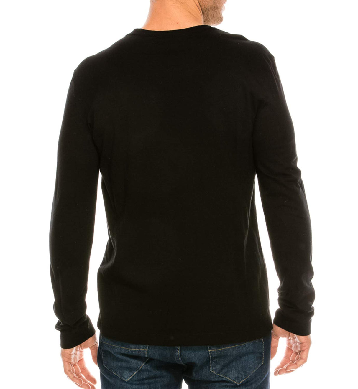 YURO-K Men's Premium Cotton Classic Long Sleeve Crew Neck T-Shirt S - XX Large
