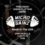 Micro Gainz Olympic Fractional Weight Plates Set, 10 Piece Olympic Weight Plates Set with Bag, Designed for Olympic Barbells for Strength Training and Micro Loading, Made in USA