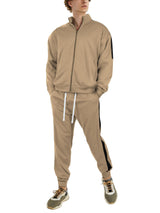 Hat and Beyond Mens Made in USA Premium Track Jacket & Pants Striped Sweatsuit Athletic Casual Essentials Gym