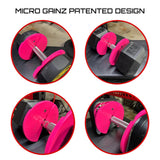 Micro Gainz Dumbbell Fractional 2.5 lb Weight Plate, Ideal for Micro Loading, (Choose Color) 4 Piece Fractional Weight Plates, Designed for Dumbbell Training, Made In USA