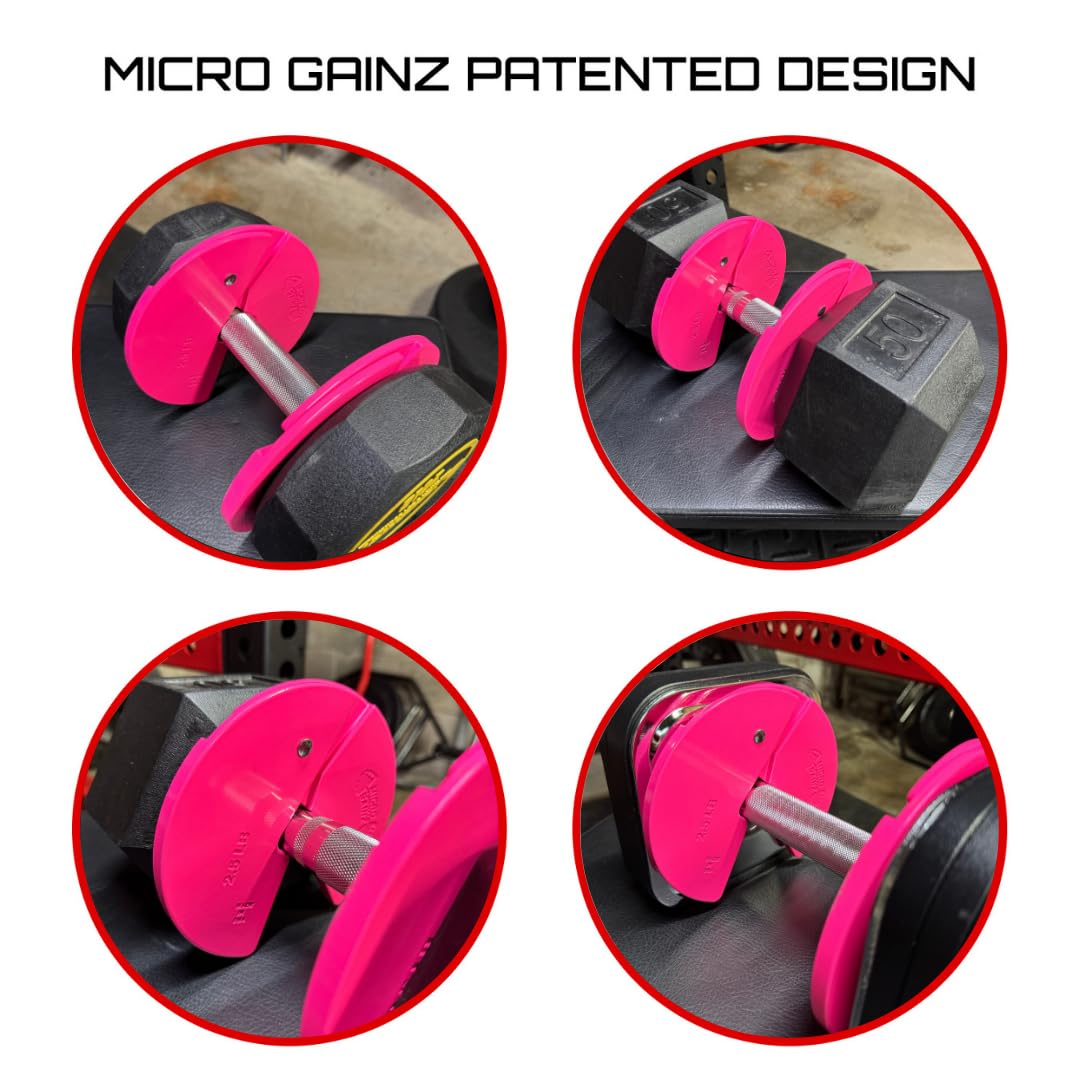 Micro Gainz Dumbbell Fractional 2.5 lb Weight Plate, Ideal for Micro Loading, (Choose Color) 2 Piece Fractional Weight Plates, Designed for Dumbbell Training, Made In USA