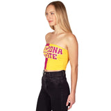 Lojobands Women's Tailgate Outfit College Two Tone Color Block Tube Top Made in USA One Size Fits Most