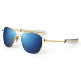 Randolph USA | Gold Classic Aviator Sunglasses for Men or Women 100% UV