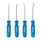 CHANNELLOCK HP-4ECP 4pc Hook & Pick Set, Made in USA, Includes 180-degree Full Hook, Straight Pick, 90-degree Pick and Complex Probe, Remove Small Fuses, Wire Plugs and "O" Rings, Gunsmith Tools