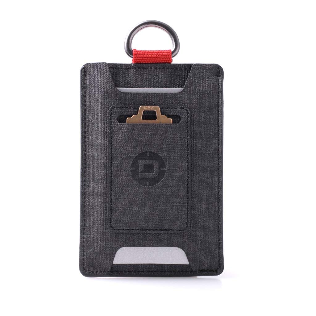 Dango Slim Minimalist Wallet for Men - RFID Blocking - Durable Dtex Water Resistant Material, Black