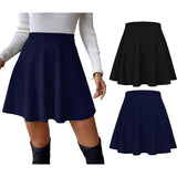 Sweet Hearts Women’s 2-Pack Basic Skater Skirt- Versatile Stretchy Mini Flared Skirt Made in USA