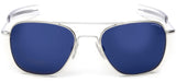 Mens or Womens Aviator Sunglasses, Matte Chrome, Classic, Polarized and Non-Polarized with UV Protection by Randolph USA