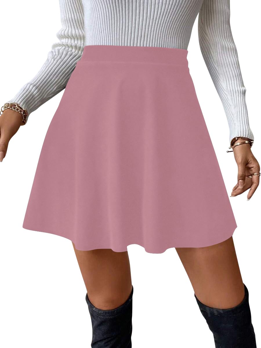 Sweet Hearts Skater Skirts for Women- Basic Casual Versatile Stretchy Mini Tennis Skirt Made in USA