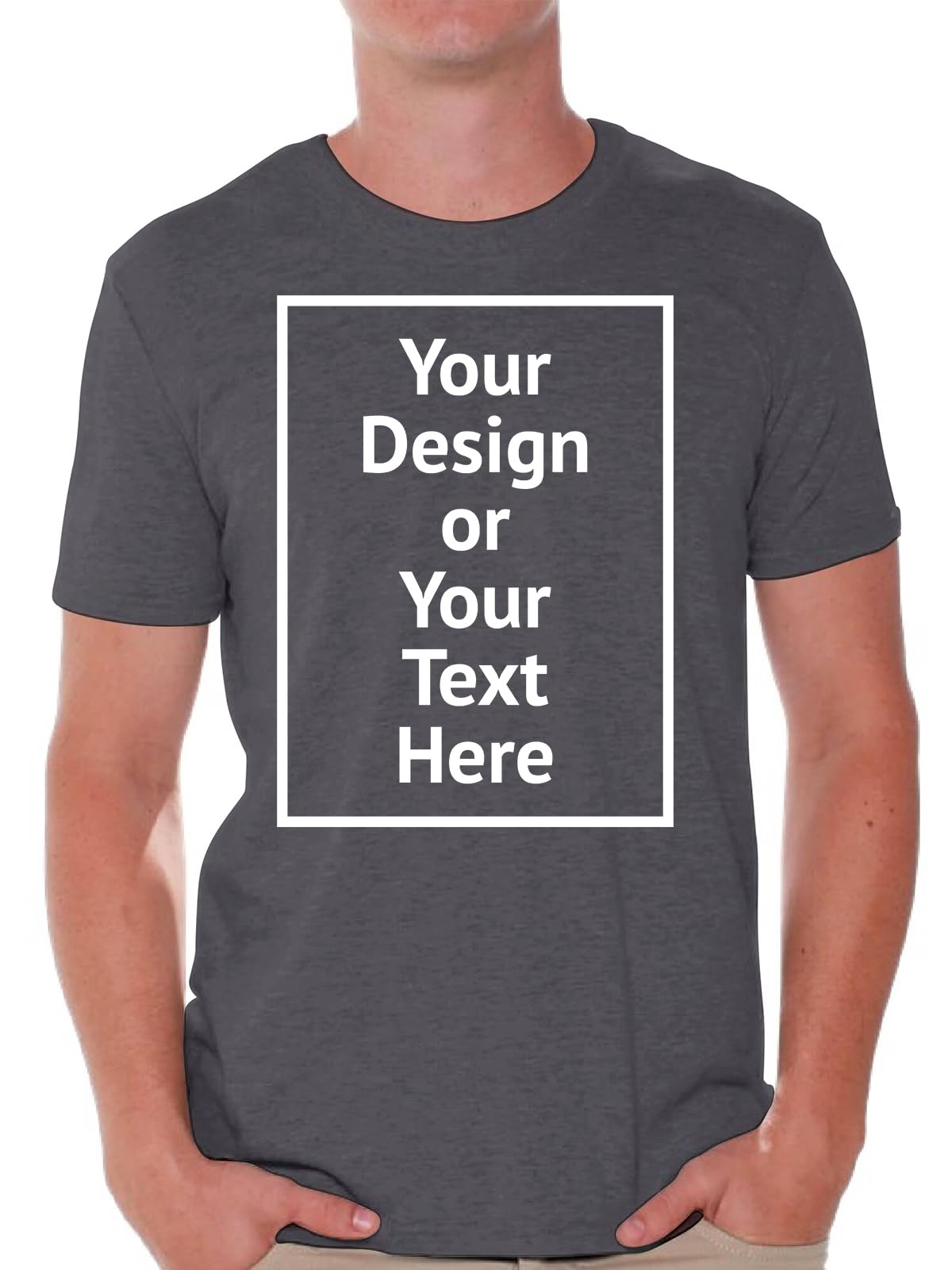 Custom Shirt Men Personalized Add Your Image T-Shirt Add Your Text Photo Front/Back Print