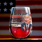 Funny Trump Birthday Glass - Trump Birthday Gifts for Men, Donald Trump Gifts for Men, Funny Birthday Gift for Women, Trump Gifts, Birthday Gift for Husband, Trump Stuff, Maga Merch (SHOT GLASS)