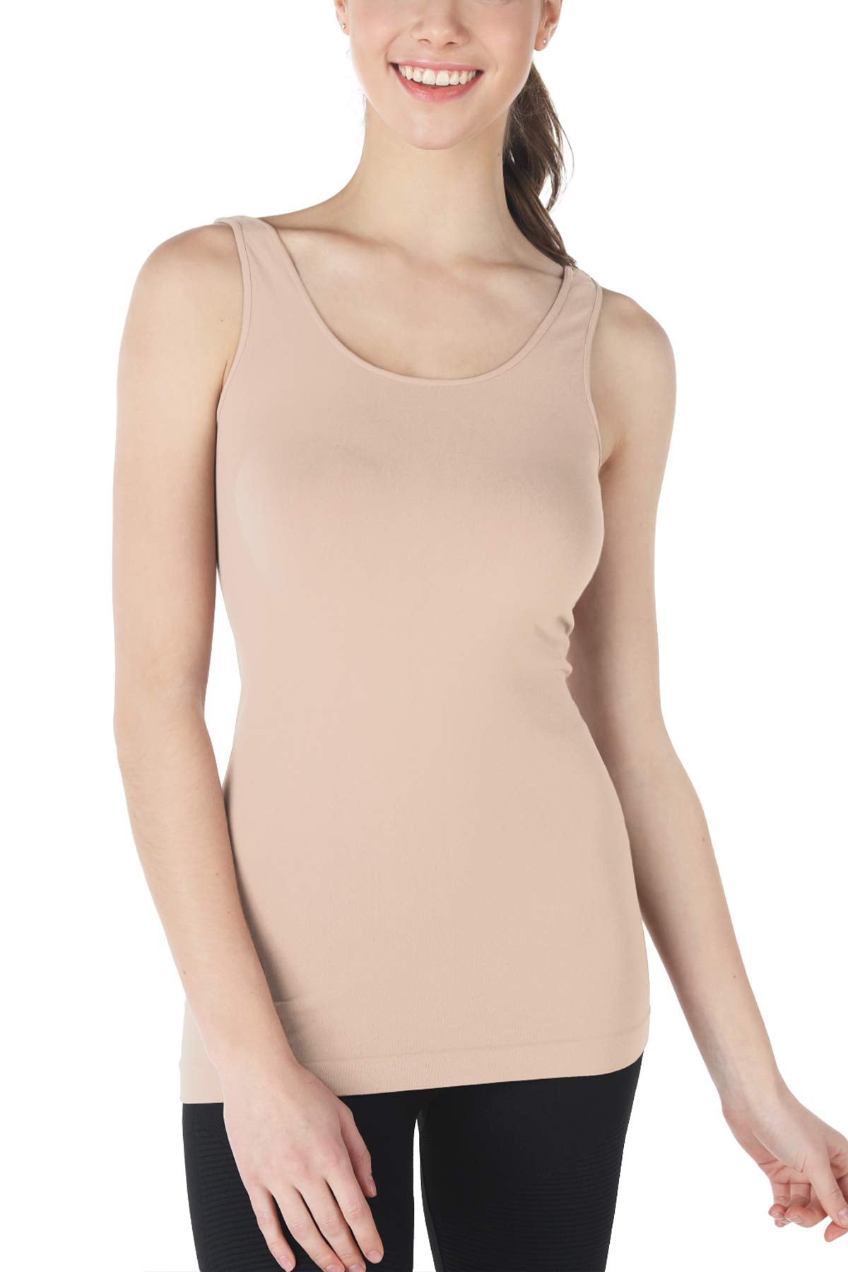 NIKIBIKI Women Seamless Basic Jersey Tank Top, Made in U.S.A, One Size
