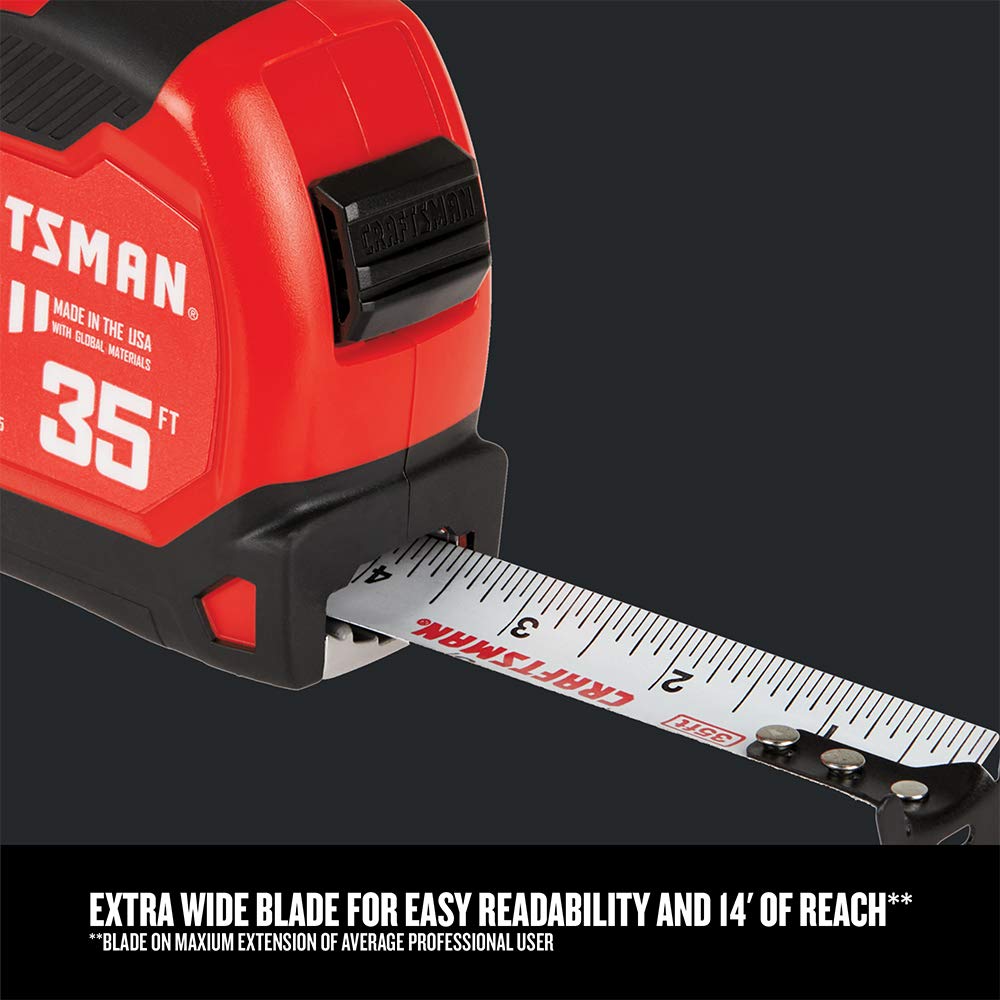 CRAFTSMAN Tape Measure, PROREACH, 25-Foot (CMHT37665S)