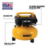 DEWALT Pancake Air Compressor, 6 Gallon, 165 PSI (DWFP55126)