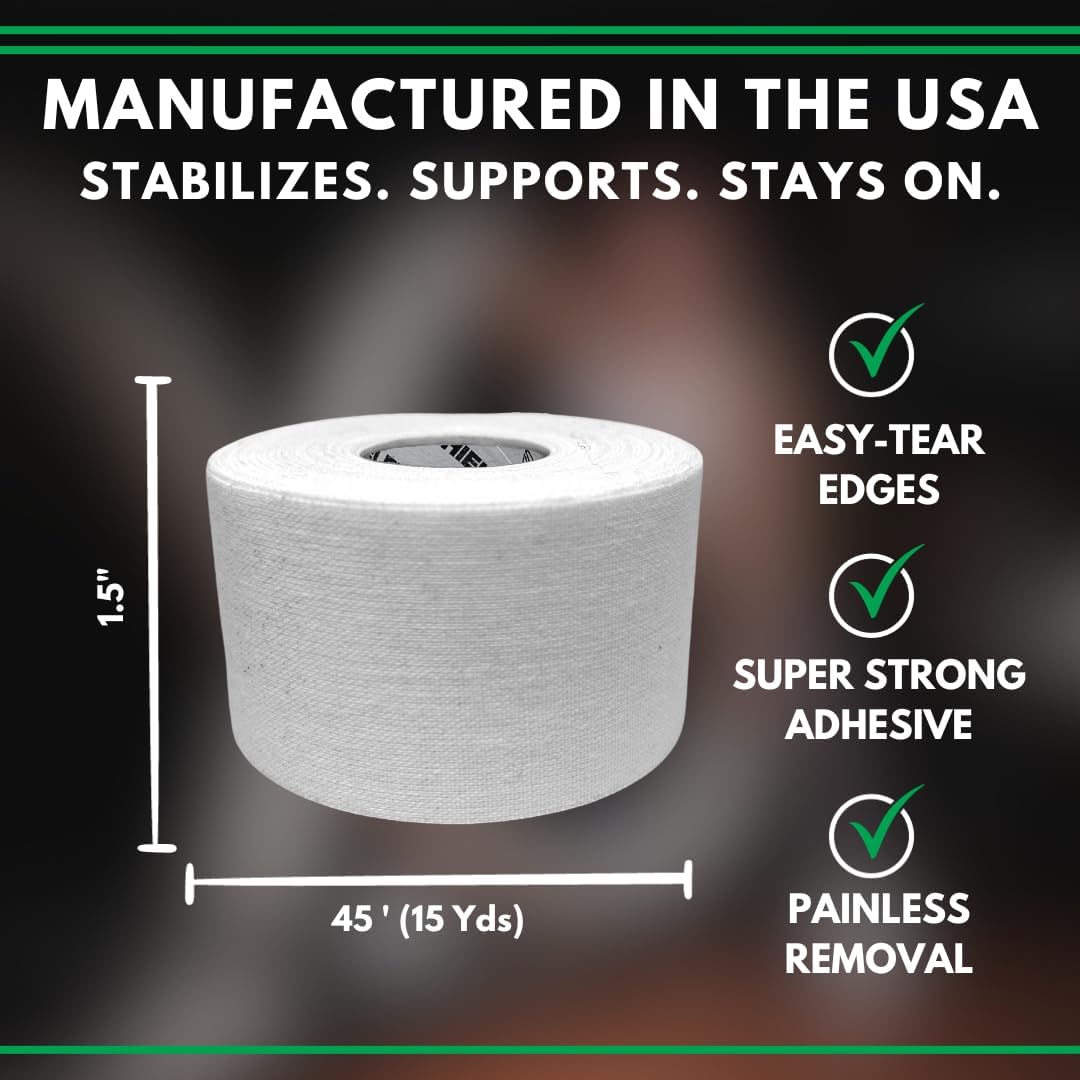 SHIELD Turf Tape Pro XL | Turf Tape for Arms Football - Made in USA - White, 4-Way Stretch, Waterproof, Long Lasting 4 in x 30 ft + SHIELD | 3 Pack Athletic Tape (White)
