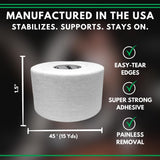 SHIELD Turf Tape Pro XL | Turf Tape for Arms Football - Made in USA - White, 4-Way Stretch, Waterproof, Long Lasting 4 in x 30 ft + SHIELD | 3 Pack Athletic Tape (White)