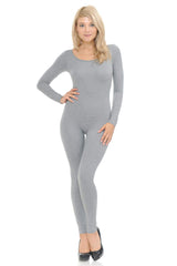 7Wins JJJ Women Catsuit Cotton Long Sleeve Yoga Bodysuit Jumpsuit/Made in USA