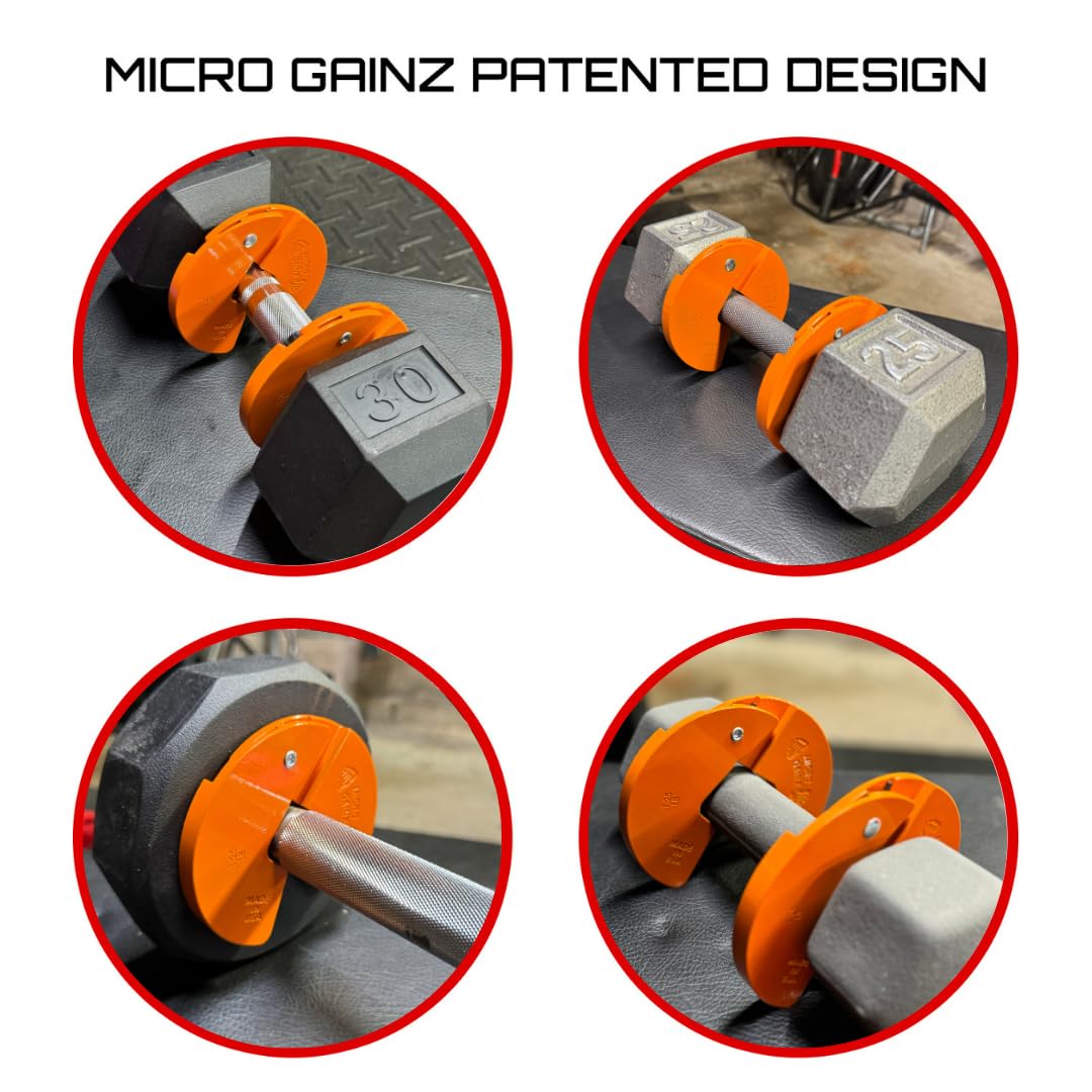 Micro Gainz Dumbbell Fractional 1.25lb Weight Plate, Ideal for Micro Loading, (Choose Color) 2 Piece Fractional Weight Plates, Designed for Dumbbell Training, Made In USA