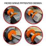 Micro Gainz Dumbbell Fractional 1.25lb Weight Plate, Ideal for Micro Loading, (Choose Color) 2 Piece Fractional Weight Plates, Designed for Dumbbell Training, Made In USA