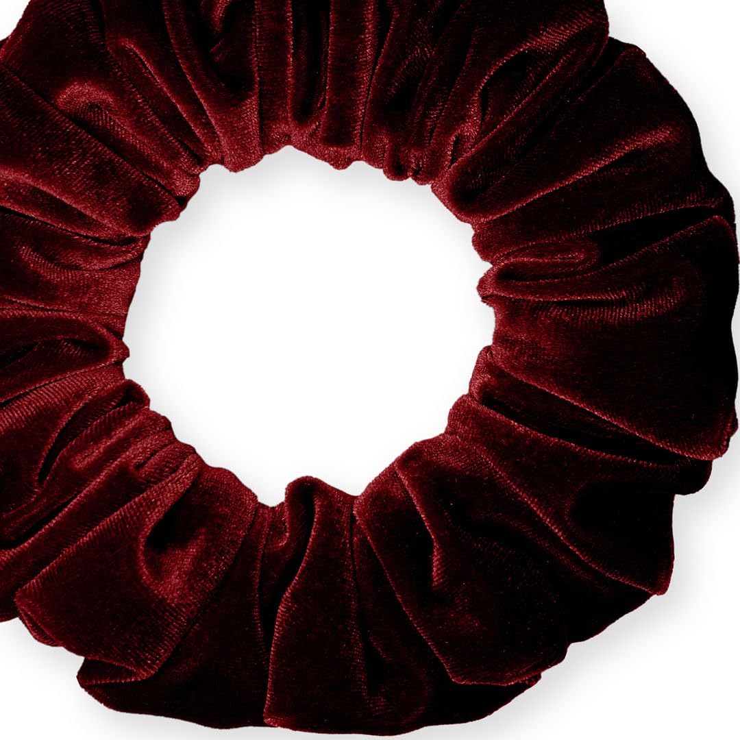 Velvet Scrunchies Jumbo Size Plush Big Ponytail Holders Thick Braided Locked Hair Big Made in the USA Green Pine
