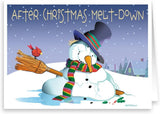 Stonehouse Collection After Christmas Meltdown - Funny New Years Greeting Card - 18 New Year Cards & Envelopes