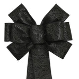 Red Embossed Weatherproof Wreath Bow - Package Perfect Bows Made in USA (10 inch bow)