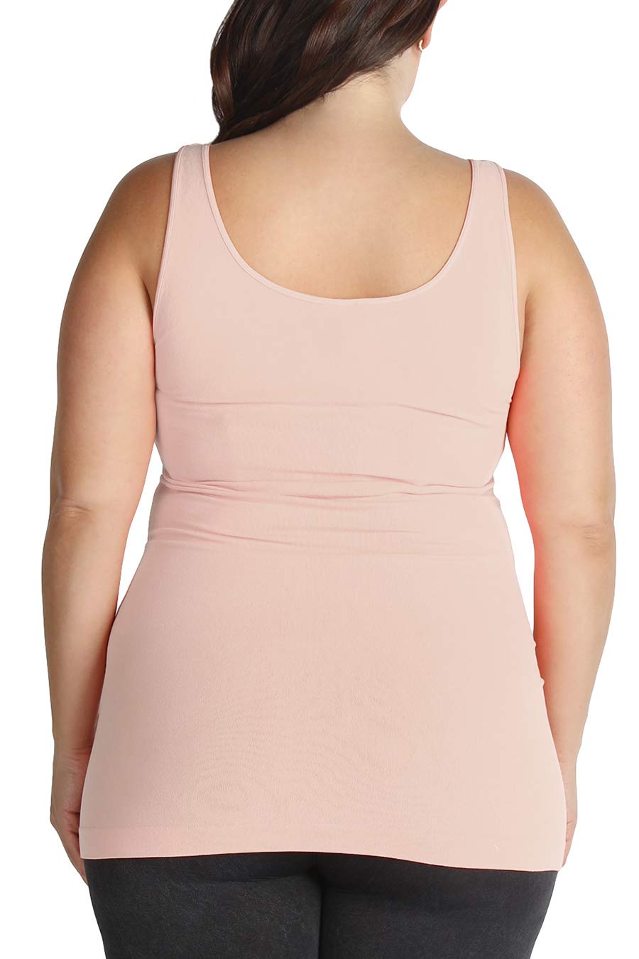 NIKIBIKI Women Seamless Premium Classic Tank Top, Made in U.S.A, Plus Size