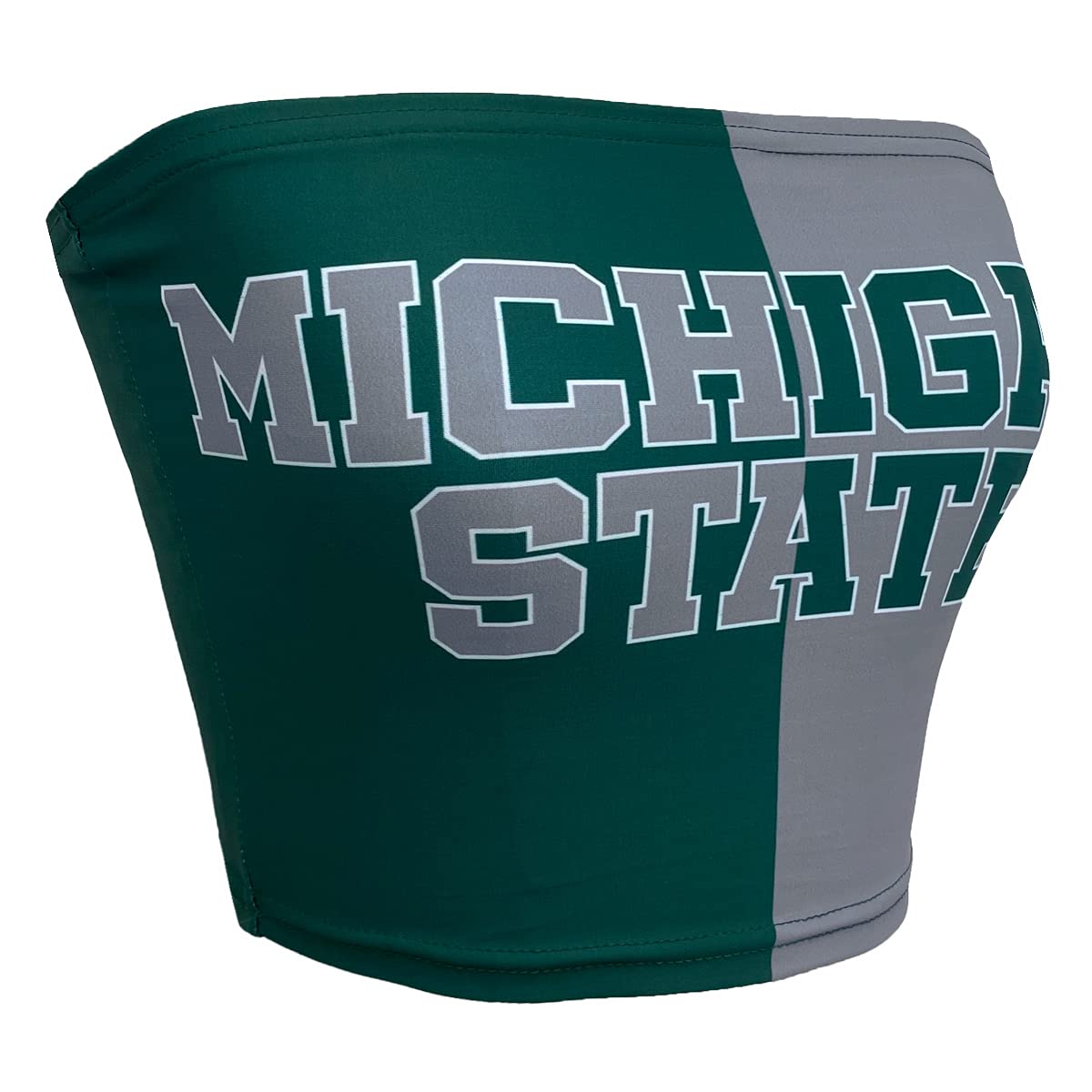 Lojobands Women's Tailgate Outfit College Two Tone Color Block Tube Top Made in USA One Size Fits Most