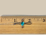 Bottled Up Designs Handmade Recycled Antique Bottles Sterling Silver At The Cross Necklace (Mason Jar Aqua)