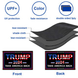 Trump 2024 Flags 3x5 Outdoor Made in USA-Double Sided 3 Ply Heavy Duty Take America Back with 4 Pcs Trump 2024 Sticker,Trump 2024 Flags Banner for Outside with 2 Brass Grommets(Red)