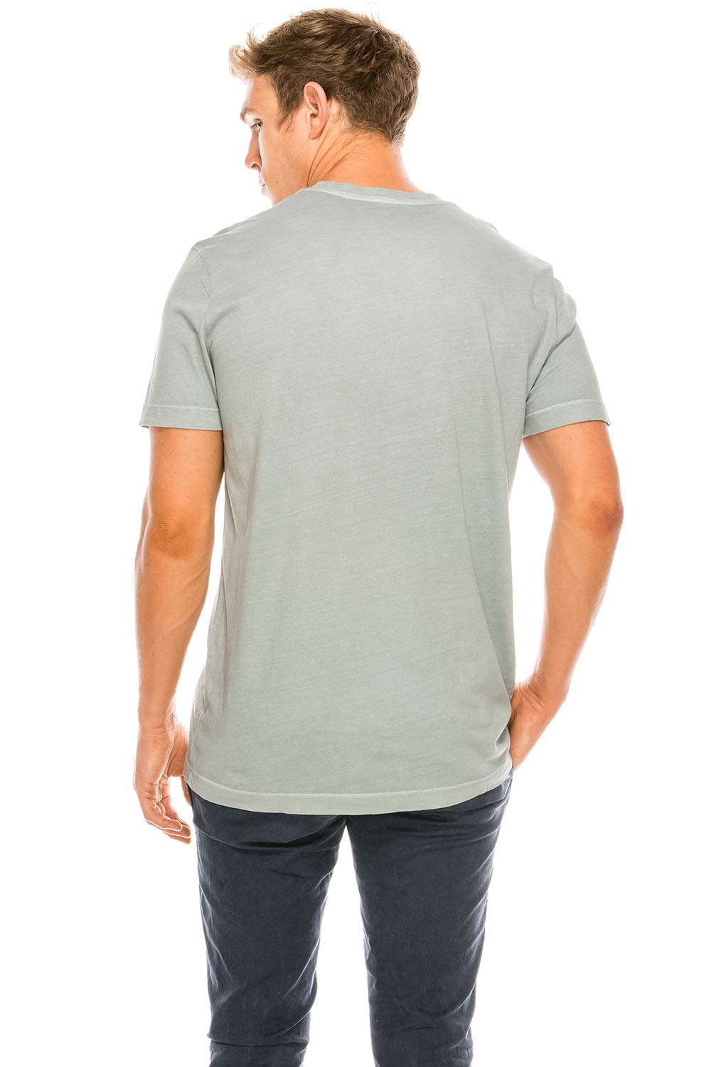 YURO-K Men's Short Sleeve V-Neck T-Shirt Premium Cotton Classic Short Sleeve V-Neck T-Shirt