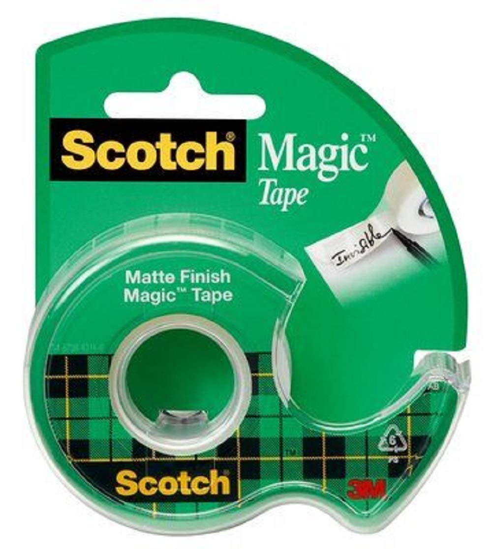Scotch Magic Tape, Dispensered Rolls, 3/4 x 300 Inches, 6 Pack (3105)