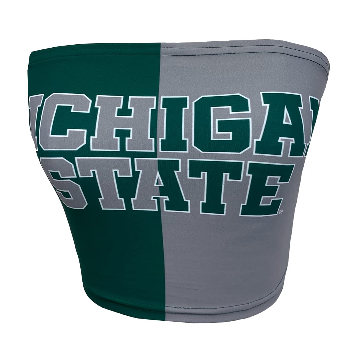 Lojobands Women's Tailgate Outfit College Two Tone Color Block Tube Top Made in USA One Size Fits Most