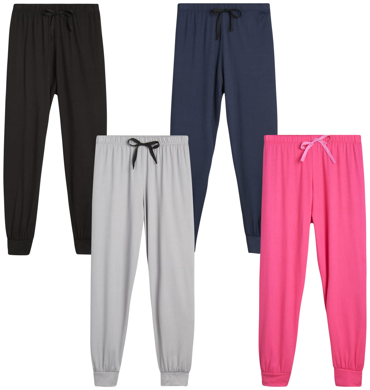 Sweet Hearts Girls' Sweatpants - 4 Pack Super Soft Athletic Performance Jogger Pants: Made in USA (7-16)